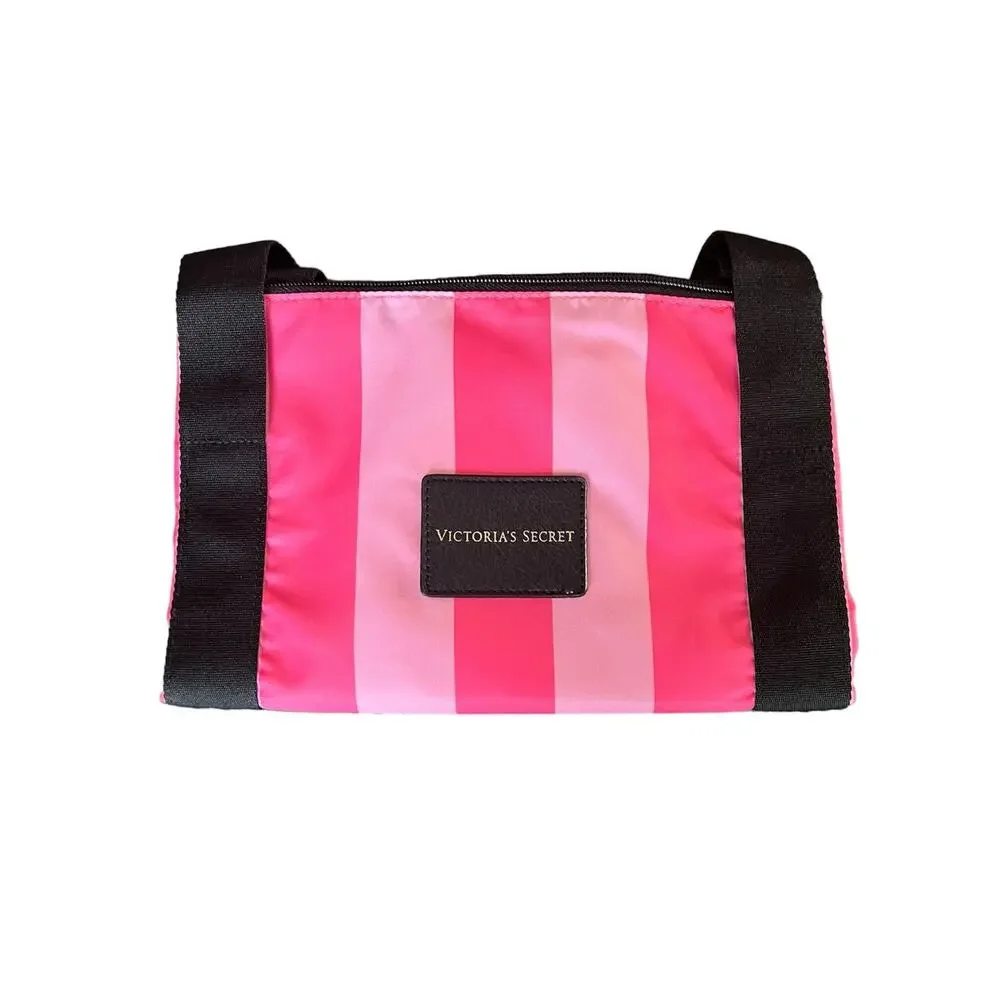 Victoria Secret Signature Stripes Duffle Weekender Gym Bag‎